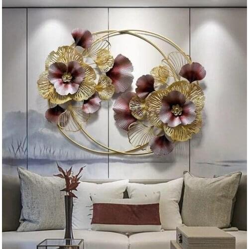 European-style living room back wall three-dimensional wall decoration leaf wall hanging pieces porch decoration wall decoration