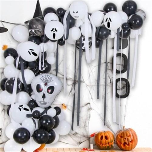 Halloween Family Holiday Party Decoration Aluminum Film Balloon Decoration Ghost Skull Aluminum Foil Laser Matte Balloon