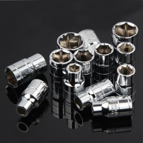 1Pc 14/2" 1-27mm Hexagon Socket Set Adapter Short Sockets Torque Spanner Ratchet Wrench Head Sleeve Double Removal Workshop Tool