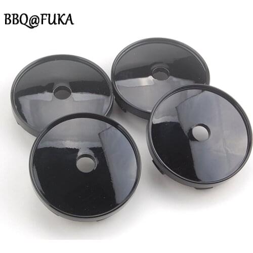 4x SUV Car Wheel Center Cap Cover 60mm Diameter Rim Hole No Logo Hub Cap Badge Emblem Case Black Decoration Exterior Accessories