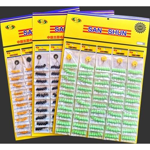 60pcs /10packs Large Space Beans Olive Luminous Rubber Stopper Fishing Tackle Sea Fishing Accessories Silica Gel Connector