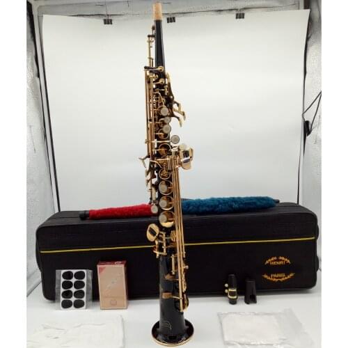 Brand MFC Soprano Saxophone 803 Black Lacquer B-flat Soprano Sax 80III With Case Mouthpiece Reeds Neck
