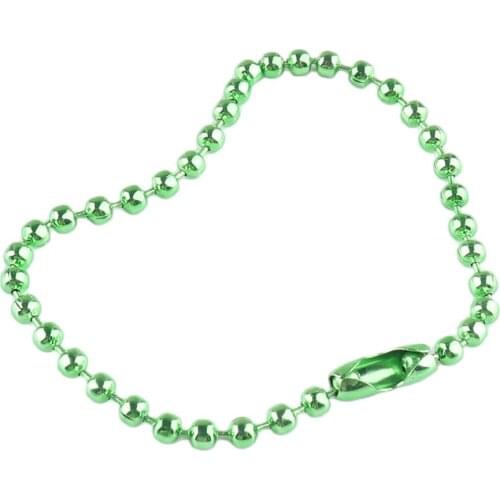 Ball Bead chain 2.4mm Green Necklace Connector Clips for DIY Bracelet Necklaces Jewelry Making Key Chain Accessories Handmade
