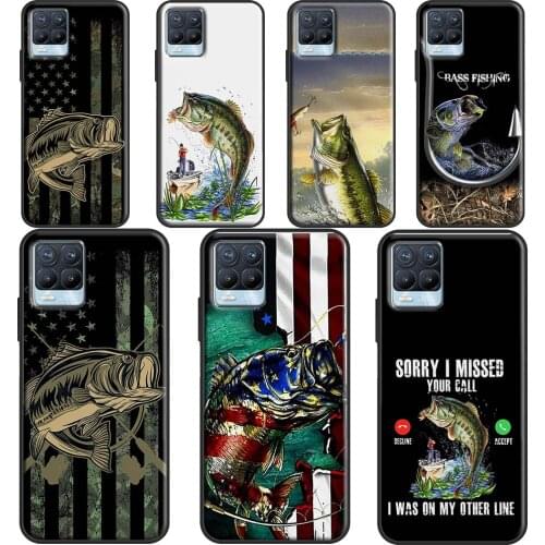 Largemouth Fishing Fish Hunting Hook For OnePlus 9 Pro 8 Pro 8T 9R Case For Realme GT Neo 6 7 i 8 Q3 Pro C21 C15 C11 C3 Coque