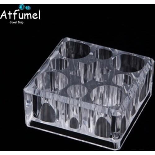 Duarable Acrylic Beads Diamond Jewelery Organizer Box Clear Lipstic Makeup Brush Eyebrow Pencil Storage Display Box Showcase