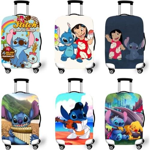 Elastic Luggage Protective Cover Case For Suitcase Protective Cover Trolley Cases Covers 3D Travel Accessories Lilo Pattern T123