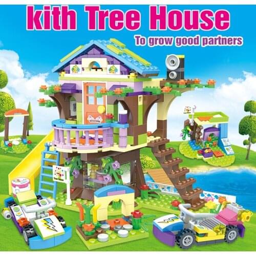City Toys for Girl Tree House Building Blocks Compatible Friends Secret Hut DIY Enlighten Bricks Christmas Gift Toys for Girls