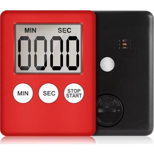 Kitchen Timers Super Thin LCD Digital Screen Kitchen Timer Square Cooking Count Up Countdown Alarm Magnet Clock Temporizador