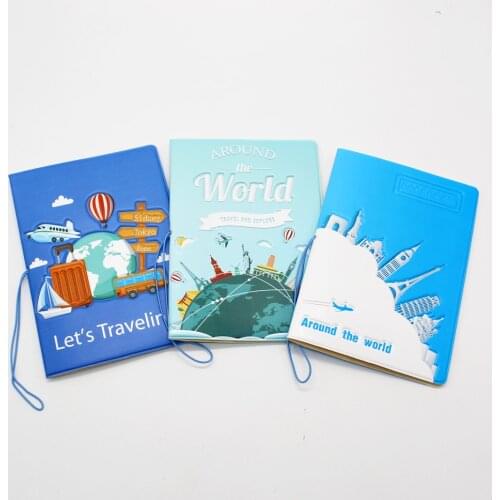 Fashion Passport Cover for Traveling Around The World ID Credit Card Passport Holder Case New PU Leather Travel Passport Wallet