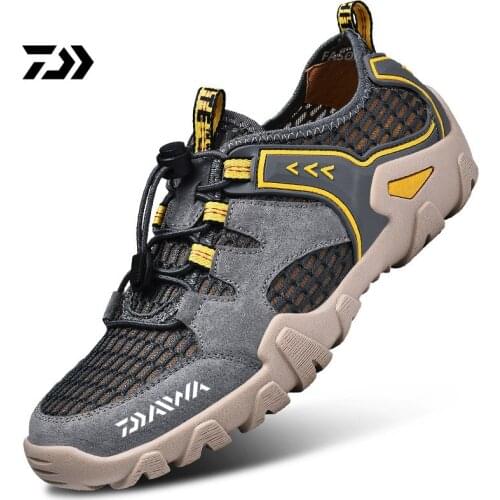 Summer New Daiwa Mesh Mens Shoes Breathable Fishing Outdoor Mountaineering Sports Shoes Versatile Leisure Fishing Mesh Shoes