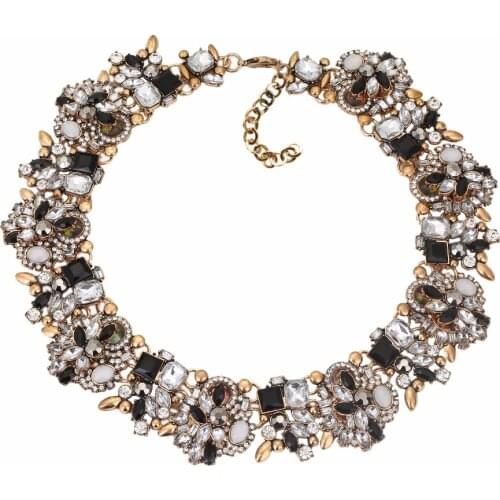 N00390 wholesale 12pcs choker Necklace Z statement maxi necklaces & pendants Rhinestone Fashion Women Jewelry Bib Collar women
