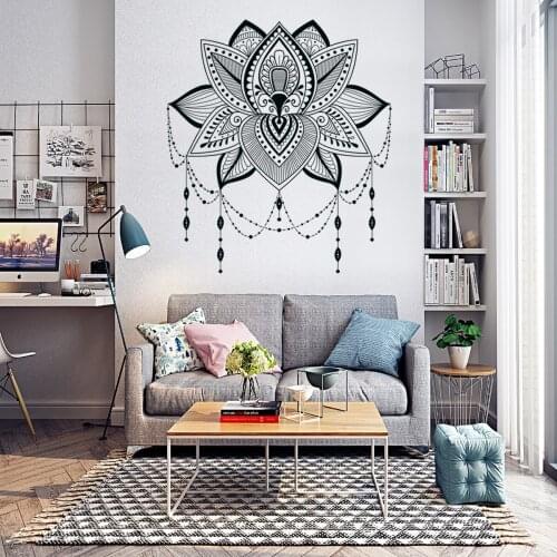 Lotus Flower Wall Stickers Living Room Bedroom Wall Decoration Art Boy Girl Teenager Room Decor Decals Poster Creative Wallpaper