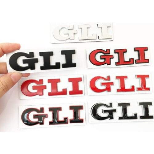 New Design And High Quality Car Styling 3D Metal GLI Logo, for German Volkswagen Sagitar Jetta GLI Car Accessories