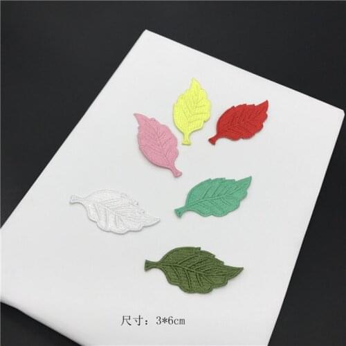 Wholesale 20pcs 3*6cm Embroidered Sewing On Patch Iron-On Patch Stickers For Clothes Sewing Fabric Applique Supplies YH137