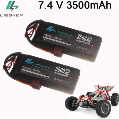 Original Wltoys 144001 car 2s 7.4 V 3500mAh Lipo battery T Plug for Wltoys 1/14 144001 RC car boat Lipo battery 1-5PCS