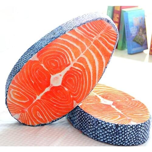 Plush toy pillow fish Cushion Washable Amusing Simulation Tasty Salmon Fish Sushi Pillow Cushion Creative Design Home Decor M020