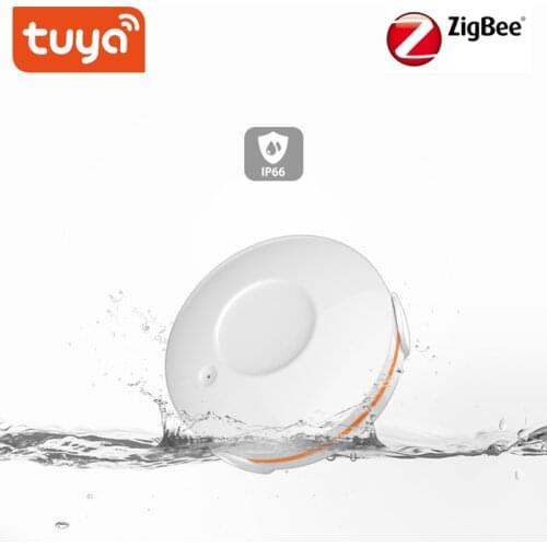 Tuya Alarm Water Leakage Alarm ZigBee Built-in Flood Sensor For Home Water Leak Detector Flood Alert Security Alarm System