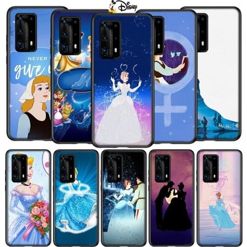 Silicone Cover Disney Cinderella For Huawei P40 P30 P20 P10 P9 P8 Pro Lite E Plus mini Pro 5G 2017 2019 Phone Case