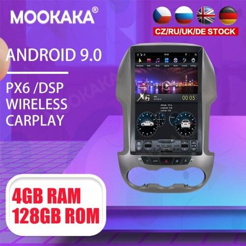 Tesla 12.1" Android 9 PX6 4G 128GB Car Player For Ford Ecosport 2013-2018 Car GPS Navi CarPlay Head Unit DSP Stereo