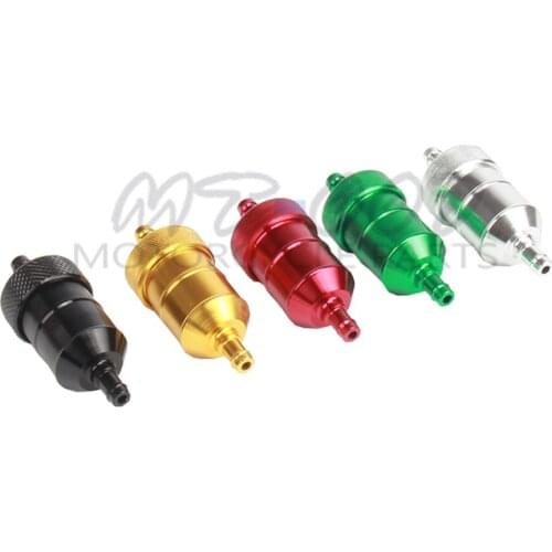 Universal Petrol Gas Fuel Filter Cleaner Aluminum Alloy Motorcycle Pit Dirt Bike ATV Oil Gas Fuel Gasoline Oil Filter