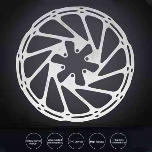 High Quality MTB/Road Disc Brake/Cyclocross Bike Brake Disc 44mm 6-bolt Centerline 140mm 160mm 180mm Brake Rotor With Screws