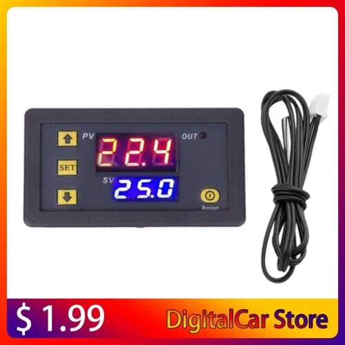 W3230 Temperature Controller Thermostat Dual LED Digital Temperature Regulator Detector Temp Meter Heat Cooler
