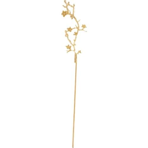 1Pcs Vintage Style Flower Decor Hair Pins Hair Sticks Chopsticks Chignon Pin for Women, Bride DIY Hair Making Accessories