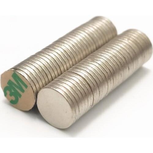 10/100 Disc magnet 10x1 10x1.5 10x2 10x0.5 mm Belt with 3M self - adhesive NdFeB magnet 10mm neodymium magnet Magnetic standard