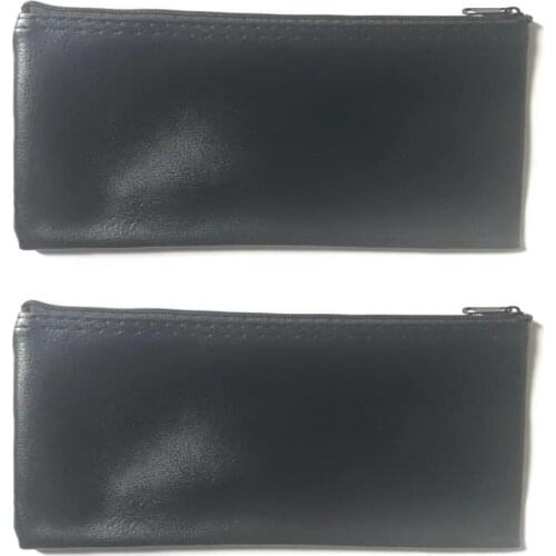 2pc Professional Wired Microphone Holder Leather Case With Zipper For Shure Microphone Bag Accessories or Cable 23*11 cm