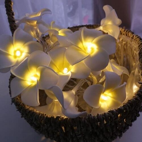 3m 6m 10m Christmas Light Bedroom Decor LED Frangipani Warm Light String Fairy Light Xmas DIY Wedding Decoration Garland Navidad