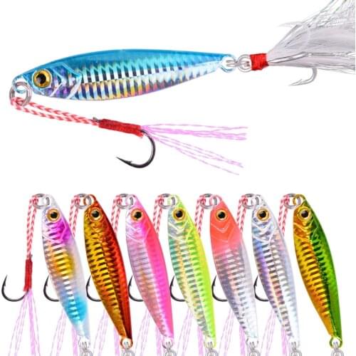 7pcs Fishing Spoon Spinnerbait Metal Lure Tuna Lures Fishing Tackle Minnow Jigging Pesca 7g 10g 15g 20g 25g 30g 40g 60g