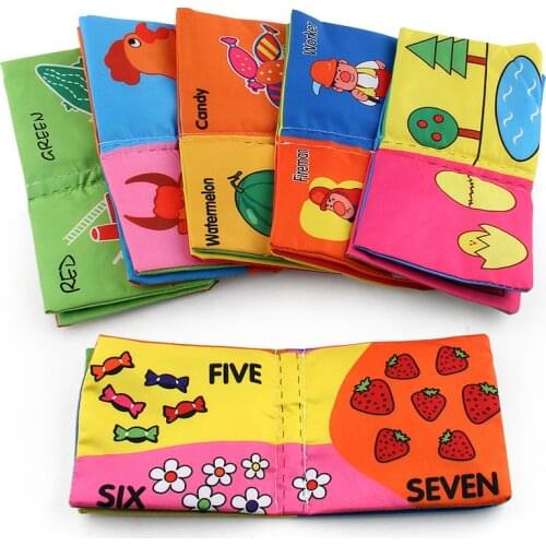 8/10pages Baby Rattles Mobiles Toy Soft Animal Cloth Book Newborn Stroller Hanging Toy Bebe Early Learning Educate Baby Toys11CM