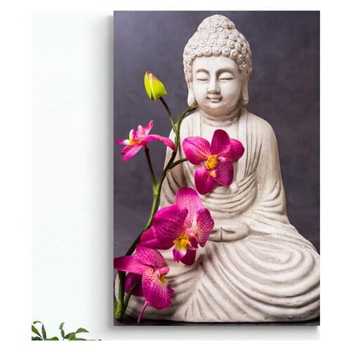 5 d diamond painting diamond painting religion orchid and buddha full embroidery diamond diamond painting buddha