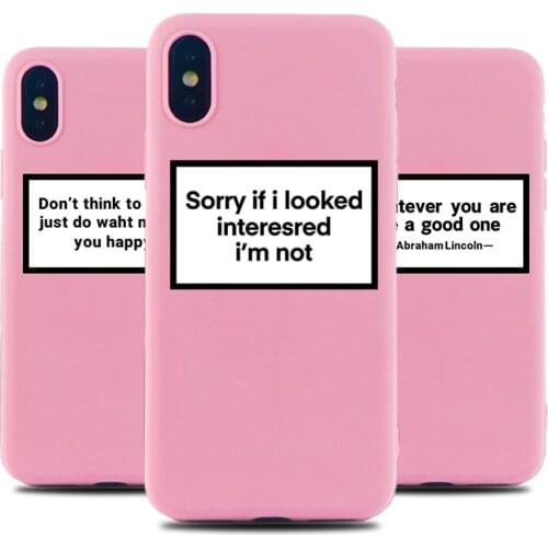 Funny Letters Cell Phone Case for IPhone 6s 7 8 11 12 Plus Pro Mini X XS MAX XR SE Cases Soft Silicone Fitted Accessories Cover