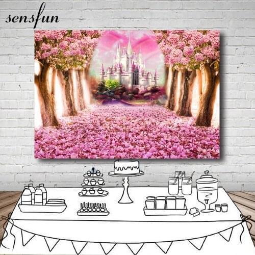 Sensfun Wedding Photophone Flowers Blossom Trees Castle Newborn Photography Backgrounds Birthday Backdrops Baby Shower Photozone