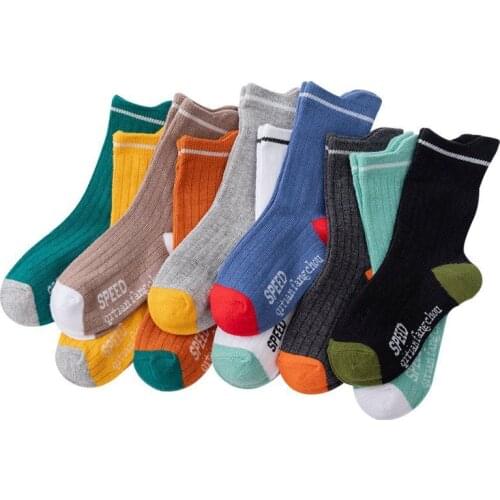 Childrens socks autumn and winter boys and girls Socks Cotton Funny Happy Personality Cartoon Long Socks absorbs Sweat