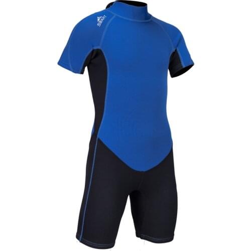 Kids Shorty Wetsuit 2mm Neoprene Diving Suit Wetsuits Boys Girls UV Protection Swimsuit One Piece Thermal Spring Winter Suits