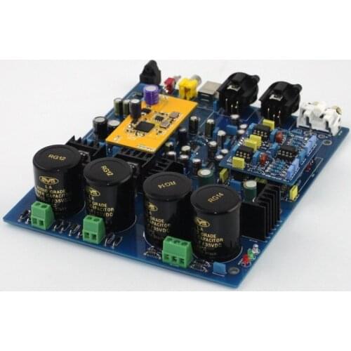 DSD1796 NE5532 Double Chip DAC Decoder Board Coaxial Optical Fiber USB Input for Audio DIY