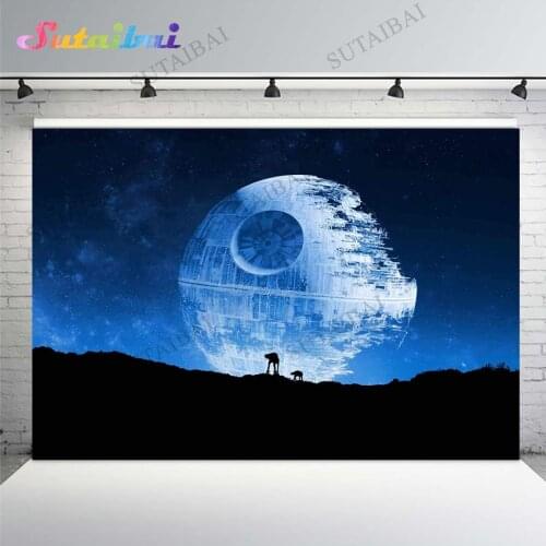 Science Fiction Blue Star Photography Backdrop Galaxy Universe Space Starry Sky Background Banner Photo Backdrop Studio Props