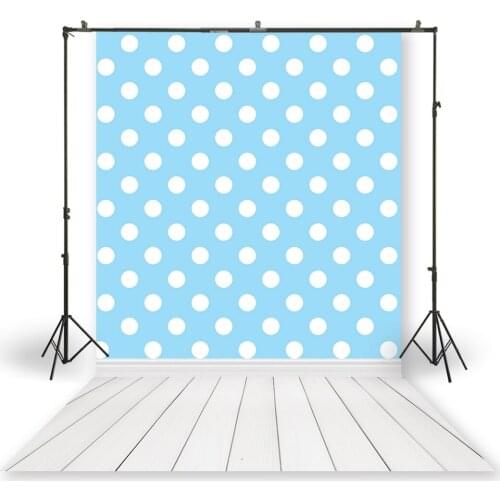 HUAYI Photography Backdrop Newborns Baby Birthday Studio Photo Background Blue Polka Dots Pattern Photoshoot Backdrops XT-7013