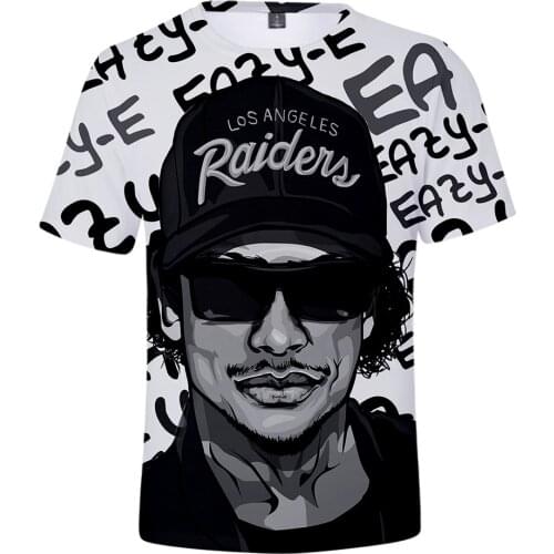 Eazy E T Shirt Men Gangsta Rap 3D Print Compton Short Sleeve T-shirt Summer Hip Hop Street Tops Fashion Dropshipping Wholesale