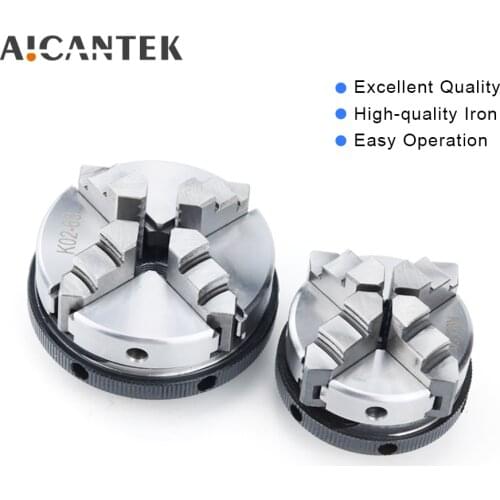 K01-50/63 50mm 3 Jaws Woodworking Hand Lathe Chuck K02-50/63 4 Jaw with Mounting Screw Rod Self-Centering Tool