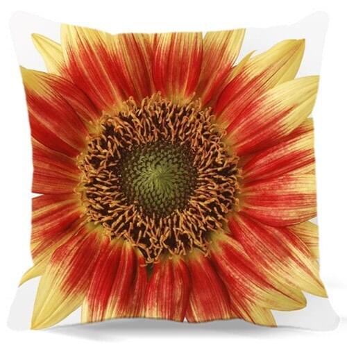 Orange gold Chrysanthemum Square Cushions cover for Home car chair decoration 18x18" 2d print cotton polyester pillow case