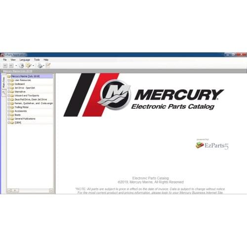 Mercury Marine EU+NA [10.2020] Spare Parts Catalog VMWARE DVD