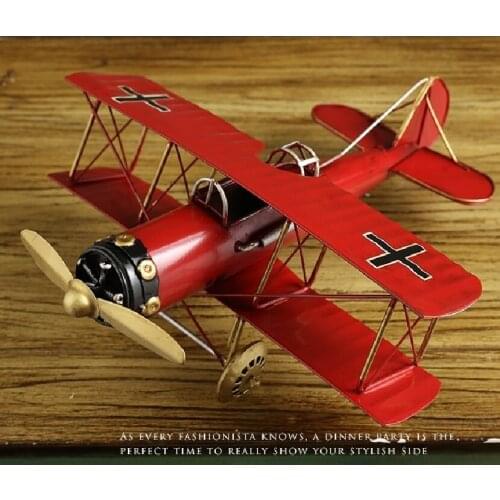 Tieyi Aircraft Model Decoration Home Jewelry Creative Childrens Room Living Room Wine Cabinet Fighter Decoration Retro Aircraft