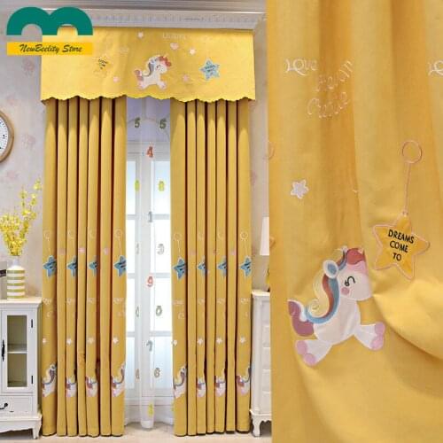 Cartoon Curtains for Childrens Room Bedroom Living Room Blackout Curtains Pink Girls Boys Kids Customized Windows Drapes