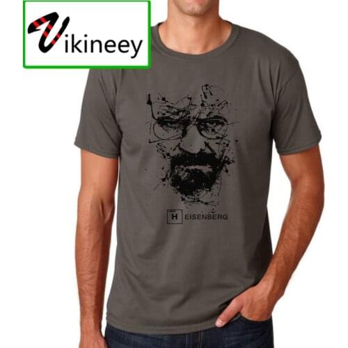 Men breaking bad tshirt Camisas summer loose Funny t-shirt Pure Cotton Fashion tee shirt men print heisenberg t shirt