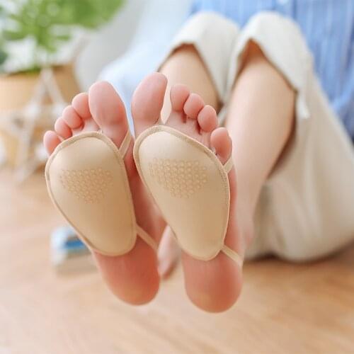 Towel Bottom Two Fingersocks Female Super Shallow Mouth Invisible Half Palm Socks High Heels Foot Pad Socks Dispensing Anti-Skid