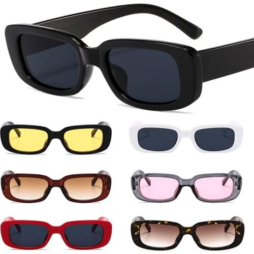 2021 Men Women Vintage Retro Oculos Lunette De Soleil Cycling Square Sun Glasses Luxury Brand Travel Small Rectangle Sunglasses