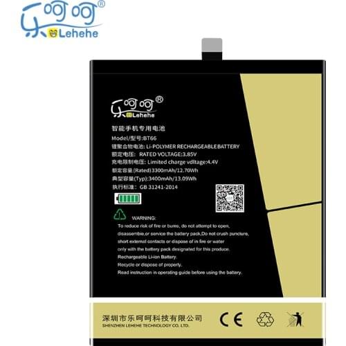 Original LEHEHE BT66 Battery for Meizu PRO 6 Plus 3400mAh M686 M686G M686Q Smartphone Replacement Batteries with Tools Gifts